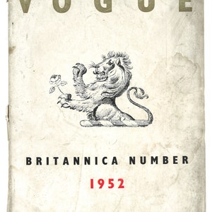 Vogue UK  Feb 1952 British Original Rare Retro Vintage Magazine  Birthday Gift Present