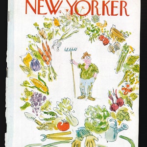 New Yorker Vintage Magazine August 11 1975 Organic Produce by James Stevenson