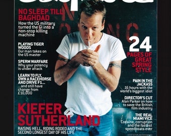 Esquire Magazine UK avril 2003 Couverture : Kiefer Sutherland