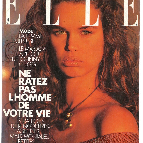 Elle French no 2258 April 17  1989 Paris Foreign Original Vintage Fashion Magazine Gift Present Birthday