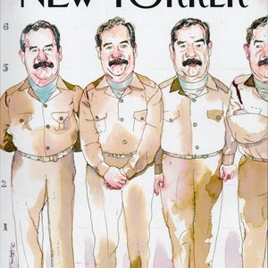 New Yorker April 7 2003 Original Journalism Vintage Magazine Line Up by Barry Blitt