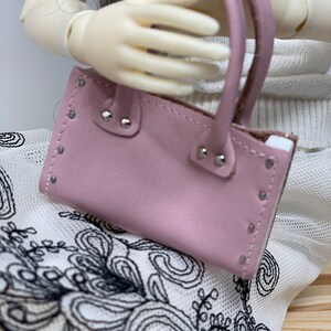 Pink leather bag