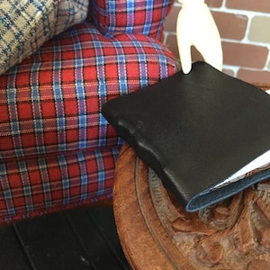 Journal en cuir noir miniature