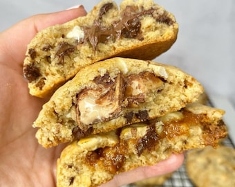 Stuffed cookies | Nutella cookies | Dulce de leche cookies | Homemade cookies | Fresh baked cookies | Christmas cookies | Santa cookies