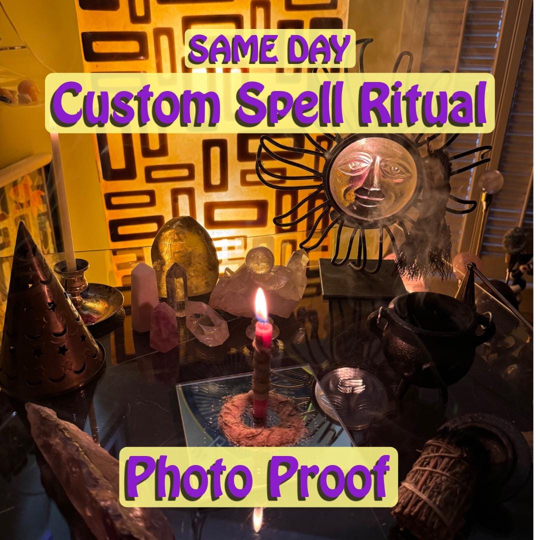 SAME DAY Custom Spell Ritual: Candle or Jar + Crystal Energy ...