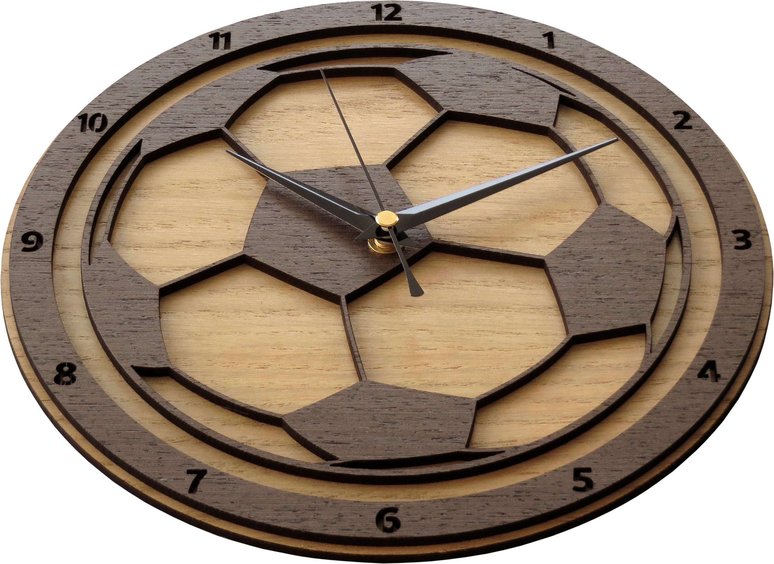 Football Clock in wood / Soccer Clock / Futbol Clock / Calcio Etsy