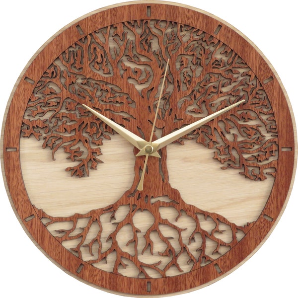 Tree of Life Clock in wood - Limited Production