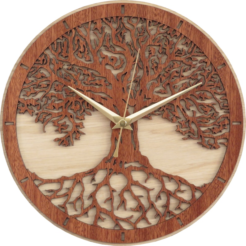 Tree of Life Clock in Wood - Limited Production - Etsy UK