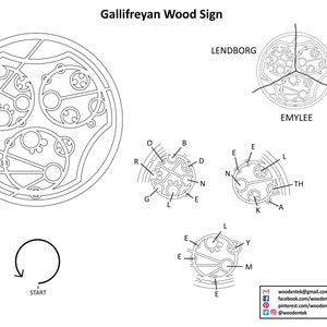 Custom Gallifreyan wood sign with your Name Inspired by Doctor Who image 8