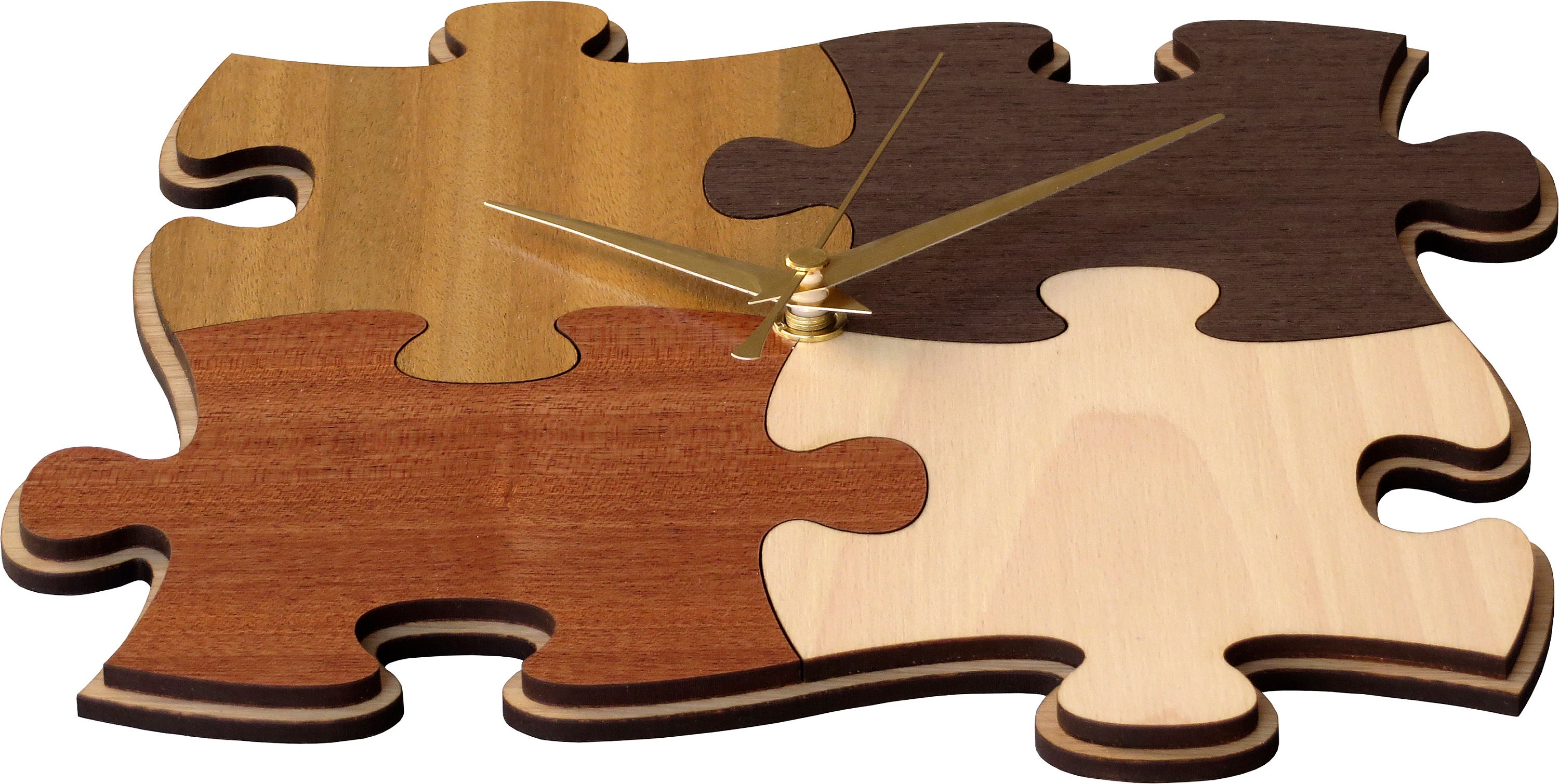 Puzzle Clock in Wood - Etsy
