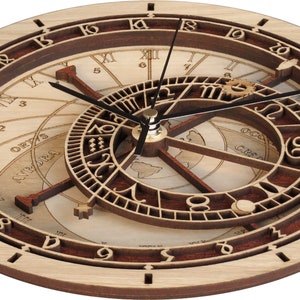 Prague Astronomical Clock in Wood Limited Production image 3