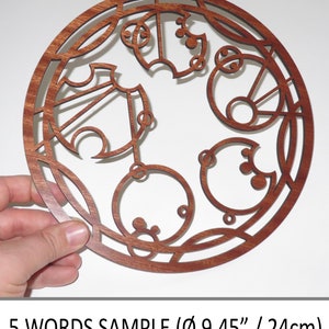 Custom Gallifreyan wood sign with your Name Inspired by Doctor Who image 6