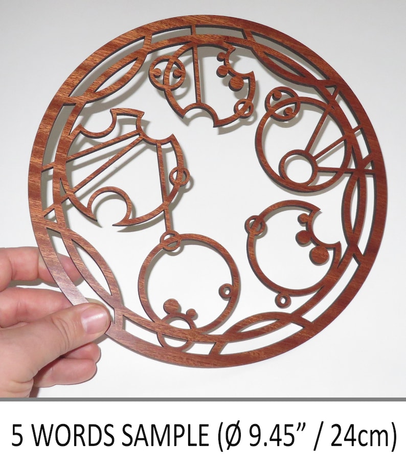 Custom Gallifreyan wood sign with your Name Inspired by Doctor Who image 6