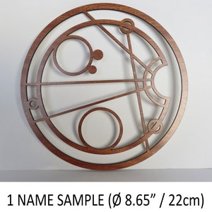 Custom Gallifreyan wood sign with your Name Inspired by Doctor Who image 4