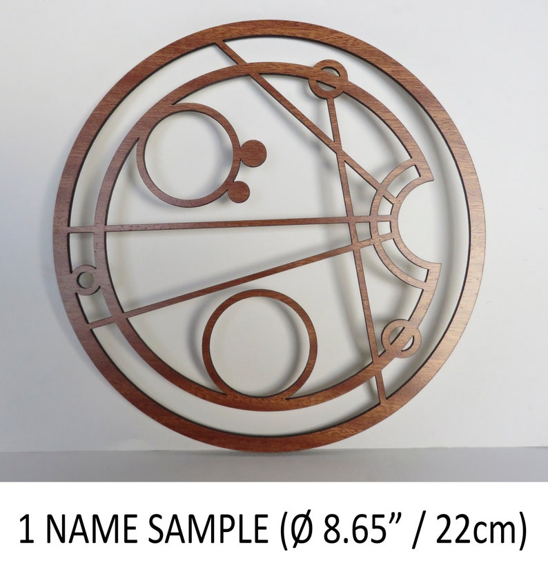 Custom Gallifreyan wood sign with your Name Inspired by Doctor Who image 4