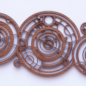 Doctor Who Name in Ancient Gallifreyan (Wood Sign), inspired by the Doctor's Crib / Cot
