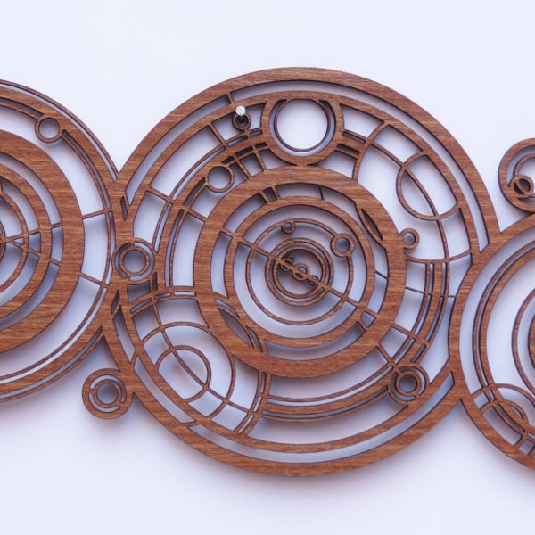 Doctor Who Name in Ancient Gallifreyan (Wood Sign), inspired by the Doctor's Crib / Cot