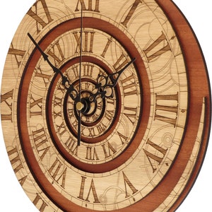 Doctor Who Clock in Wood Time Vortex Clock NT, inspired by Doctor Who image 7