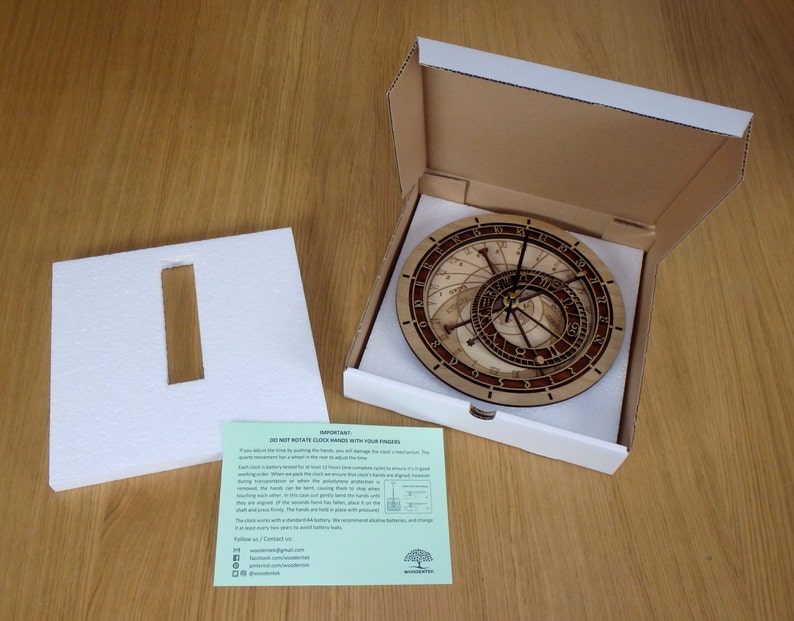 Prague Astronomical Clock in Wood Limited Production image 5