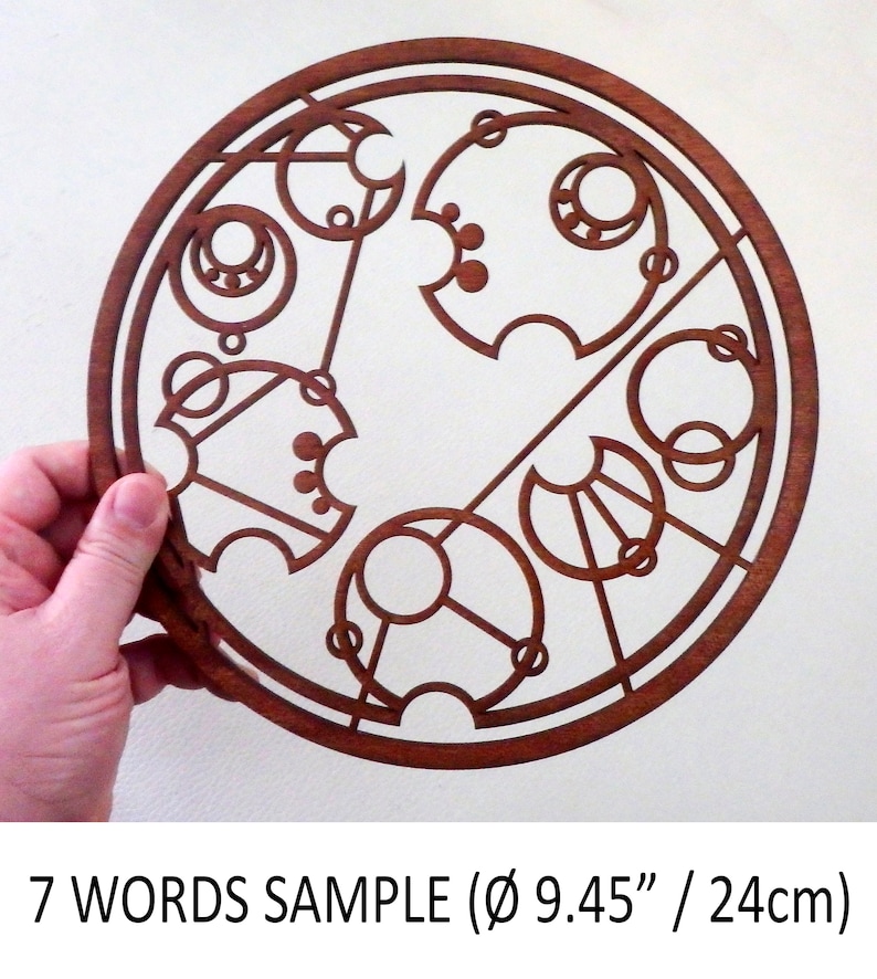 Custom Gallifreyan wood sign with your Name Inspired by Doctor Who image 7