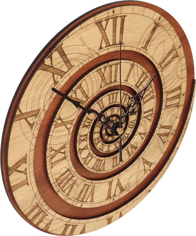 Doctor Who Clock in Wood Time Vortex Clock NT, inspired by Doctor Who image 8