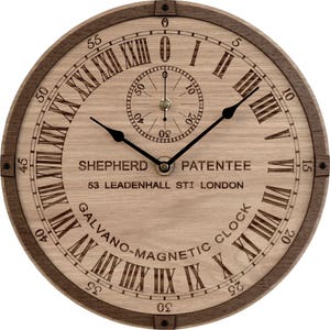 Greenwich Galvano-Magnetic Clock in Wood  - Shepherd Gate Clock - Limited Production