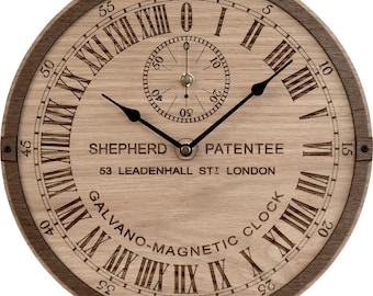 Greenwich Galvano-Magnetic Clock in Wood  - Shepherd Gate Clock - Limited Production