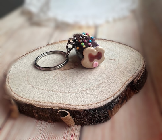Chocolate Caterpillar Cake Charm Miniature Food Jewellery