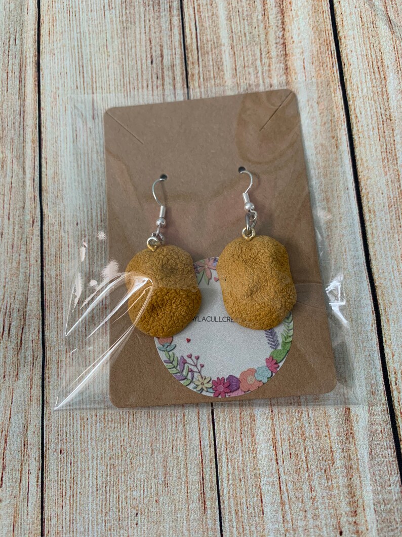 dino nugget earrings