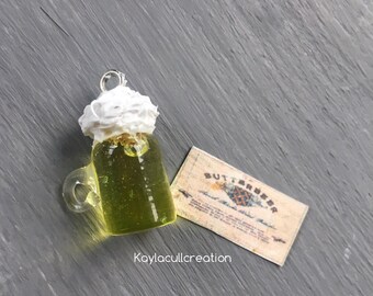 Harry potter Butterbeer inspired keyring