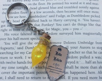 Harry Potter liquid luck inspired keyring