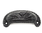 Pull BIN PULL BLACK Cast Iron Drawer Pull Bin Pull Furniture Pull Cabinet Pull - bl-1308