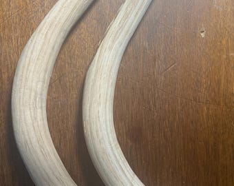 Finished Oak Chair Braces, Seat Back Support, Pre-shaped/with drilled holes,Set of 2