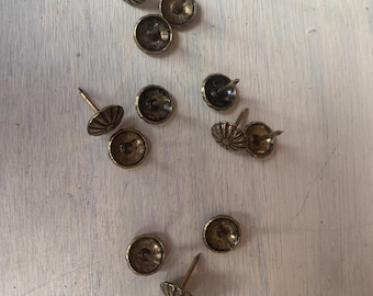 Decorative Upholstery Nails, Oxford Finish Steel, Daisy & Scalloped Pattern