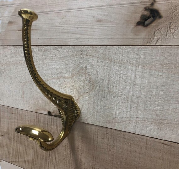 Coat Hook Decorative Coat Hook With Hat Hook Brass Etsy