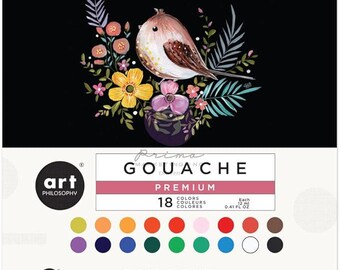 Prima Marketing 655350650407 Gouache, 0.41 Fl Oz (Pack of 18), Multicolored