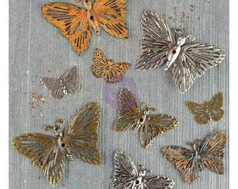 PRIMA MARKETING INC Mechanicals: Grungy Butterflies - 9 pcs