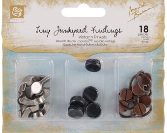 Prima Marketing Junkyard Findings Metal Trinkets-Handles & Turns 18/Pkg