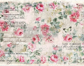 Redesign with Redesign Decoupage Decor Tissue Paper Floral Wallpaper,1 Sheet (19"x30") Redesign Tissue Decoupage Paper 655350647728