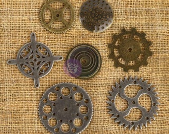 Prima Marketing Mechanicals Metal Embellishments-Gears 7/Pkg