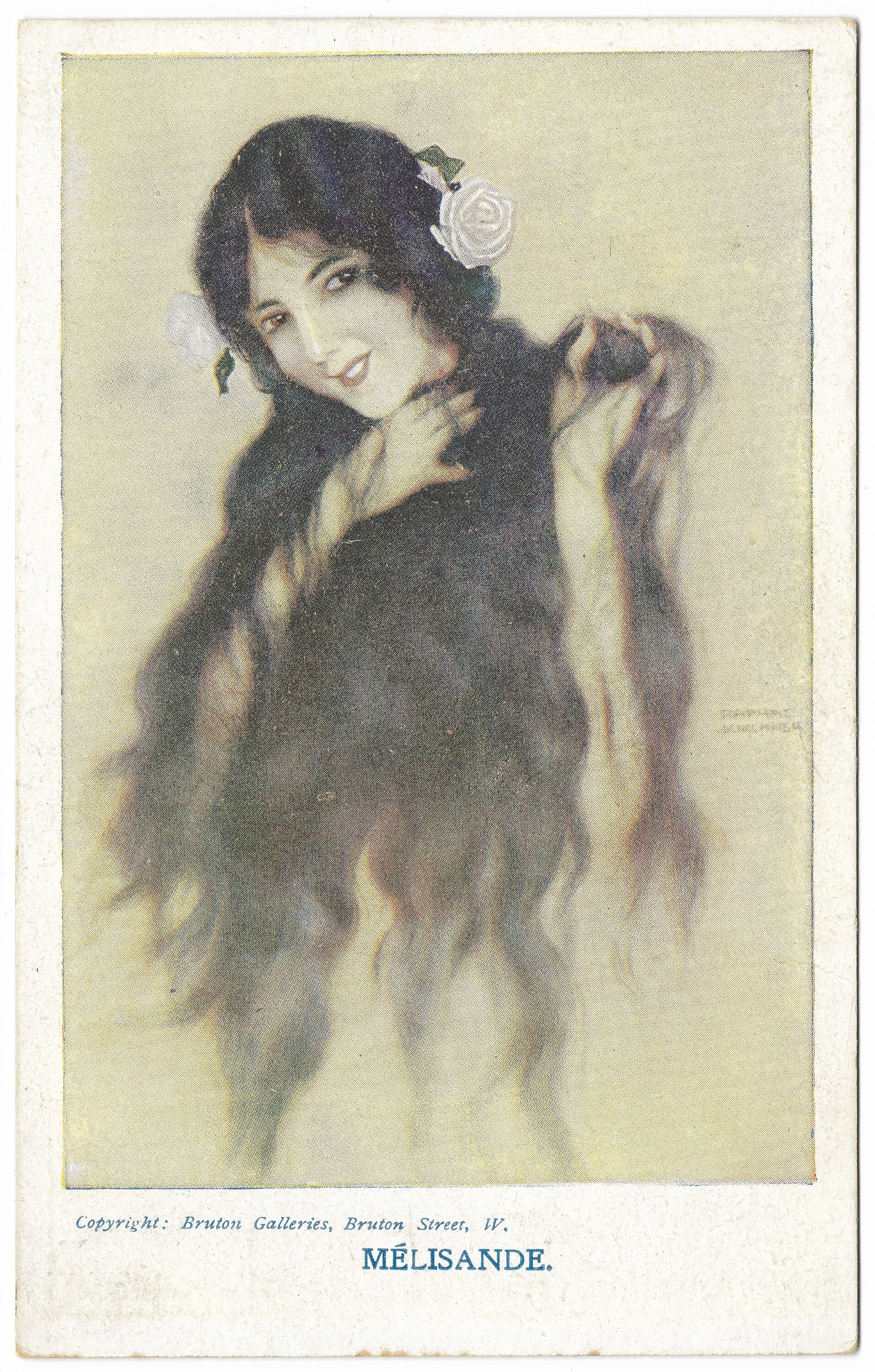 Vintage Postcard Mélisande by Raphael Kirchner Unused C1918