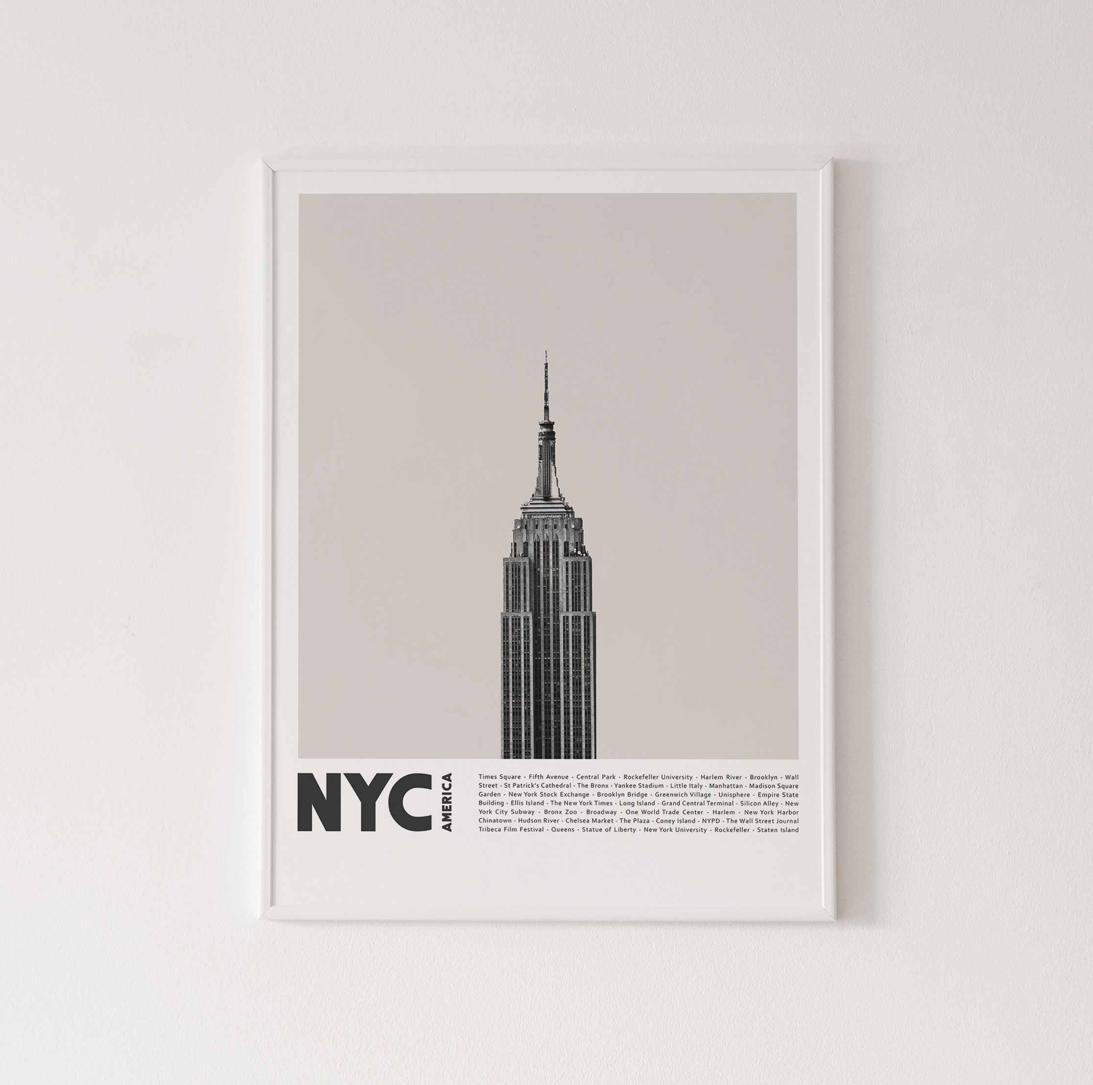 New York poster New York City poster modern travel print Etsy