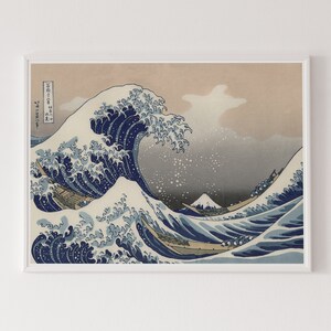 The great wave poster, the great wave off Kanagawa print, Hokusai wall art, The Great Wave off Kanagawa, the wave, Japanese woodblock art