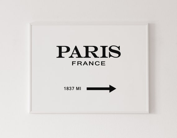 Paris France poster, Prada Marfa style print, Gossip Girl original sign,  wall art, contemporary poster, gallery wall, art print
