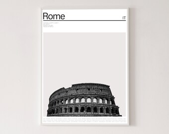 Rome poster, Colosseum print, high quality print, home decor, wall art, contemporary poster, gallery wall, art print