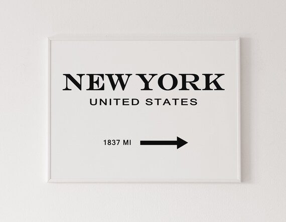 New York Poster Prada Marfa Style Print Gossip Girl Original Etsy Finland