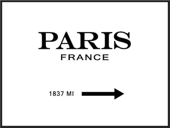 Paris France Poster Prada Marfa Style Print Gossip Girl Etsy