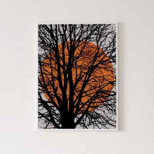 Hiding sun poster, high quality print, home decor, wall art, contemporary poster, gallery wall, art print