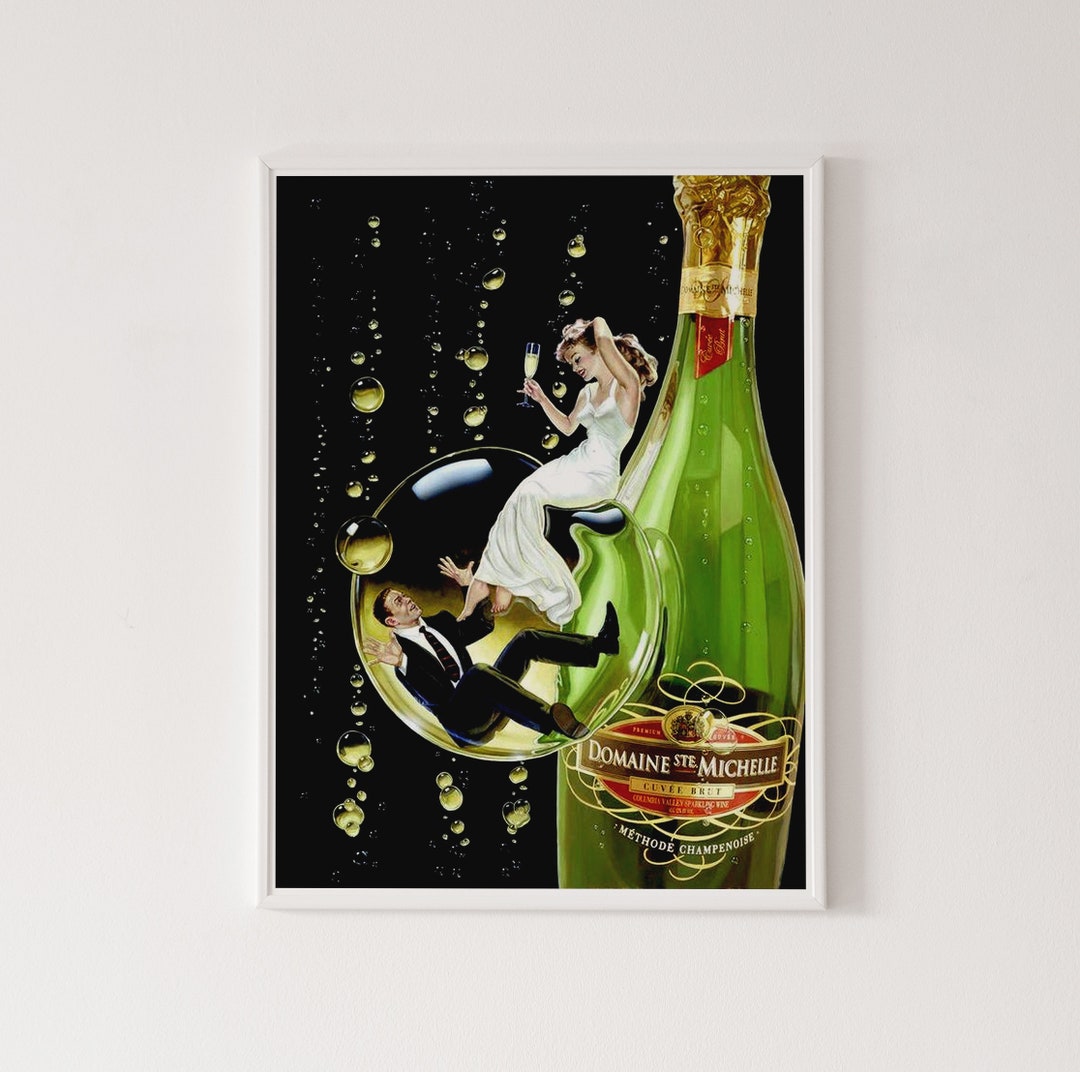 Vintage Domaine Ste. Michelle Poster, Classic Advertising Print, Alcohol  Poster, High Quality Art, Home Decor, Wall Art, Gallery Wall - Etsy, image size:1080x1072