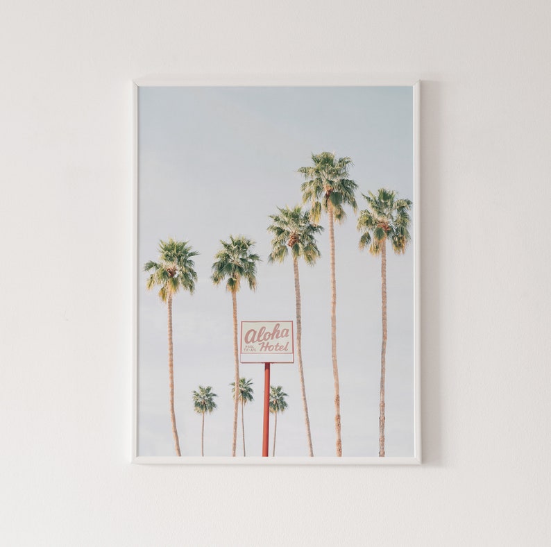 Aloha palms poster home decor nature print contemporary poster high quality photograph original photo art print gallery wall